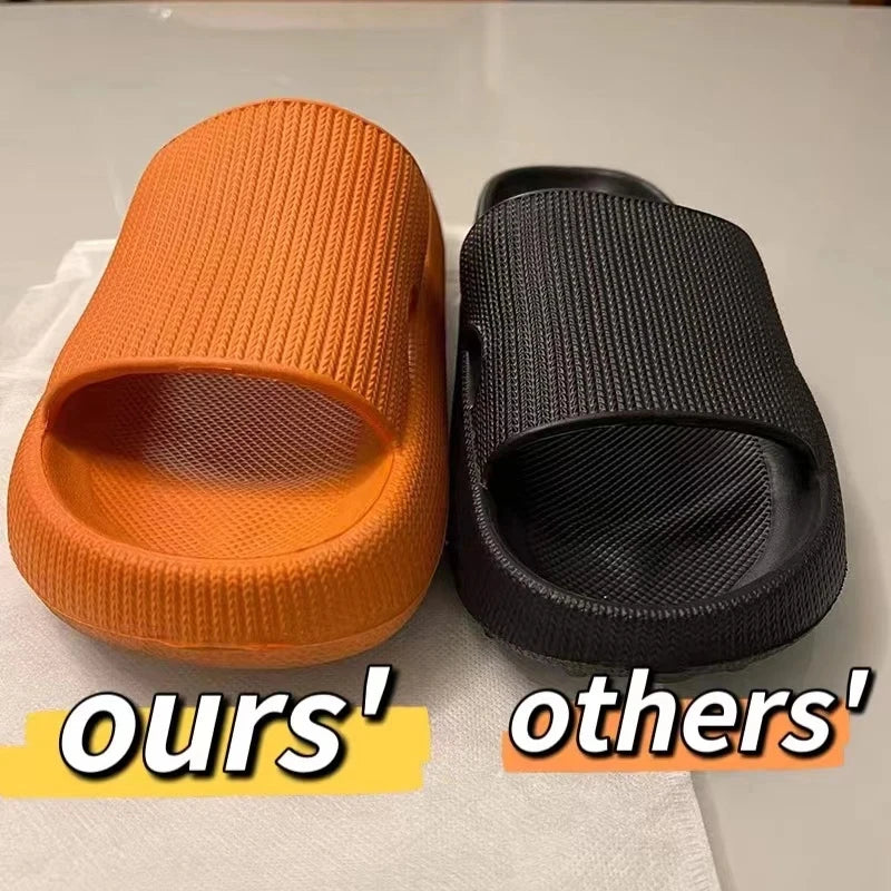 Thick Platform Home Slippers for Women Indoor Soft Sole Eva Pillow Slides Sandals Woman 2024 Summer Beach Non Slip Flip Flops