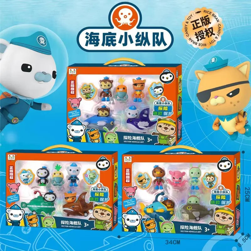 Big Set Original Octonauts Gup Submarine Boat Model Action Figures Toys Kwazii Barnacles Peso Toy Children's Best birthday Gift