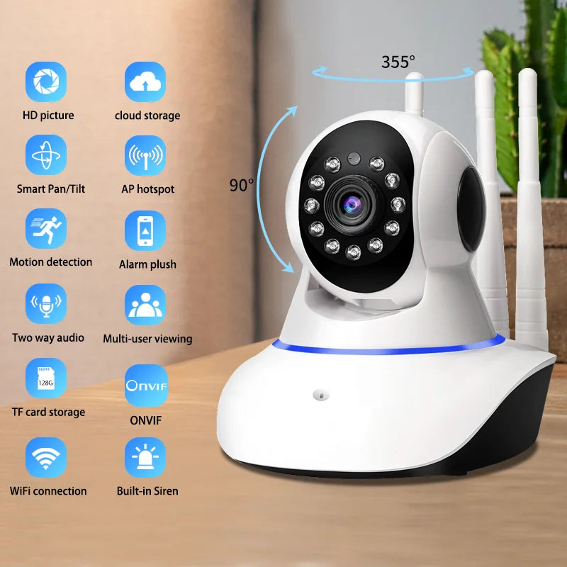 Yoosee 1080P WiFi IP Camera: Smart Home, Two-Way Audio, Pan/Tilt, RJ45 Support