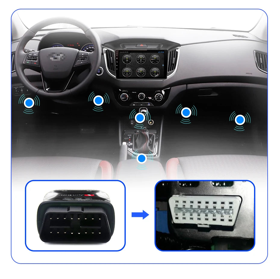 Mini ELM327 Bluetooth OBD2 Car Diagnostic Tool - Junsun DVD Compatible