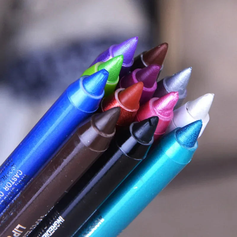 Waterproof Eyeliner Gel Pen - Blue, Purple, White