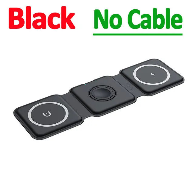 100W 3-in-1 Magnetic Wireless Charger Pad Stand | Fast Charging Dock Station for iPhone 15 14 13 Pro Max, AirPods & iWatch | tonyfinger store