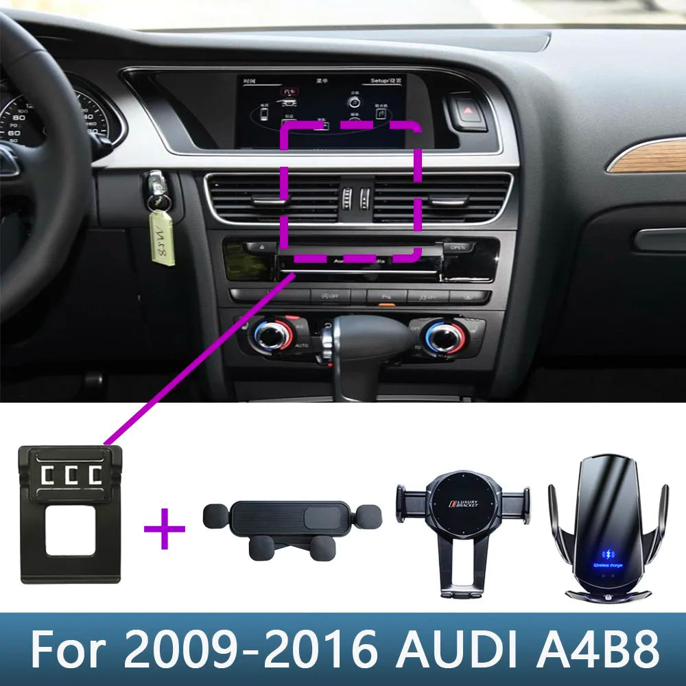 Wireless Car Phone Holder for Audi A4B8/A5 (2009-2016)