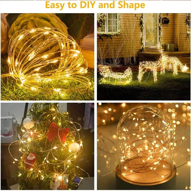 3M USB LED Curtain Fairy Lights - 8 Modes for Home, Garden, Christmas, and Weddings