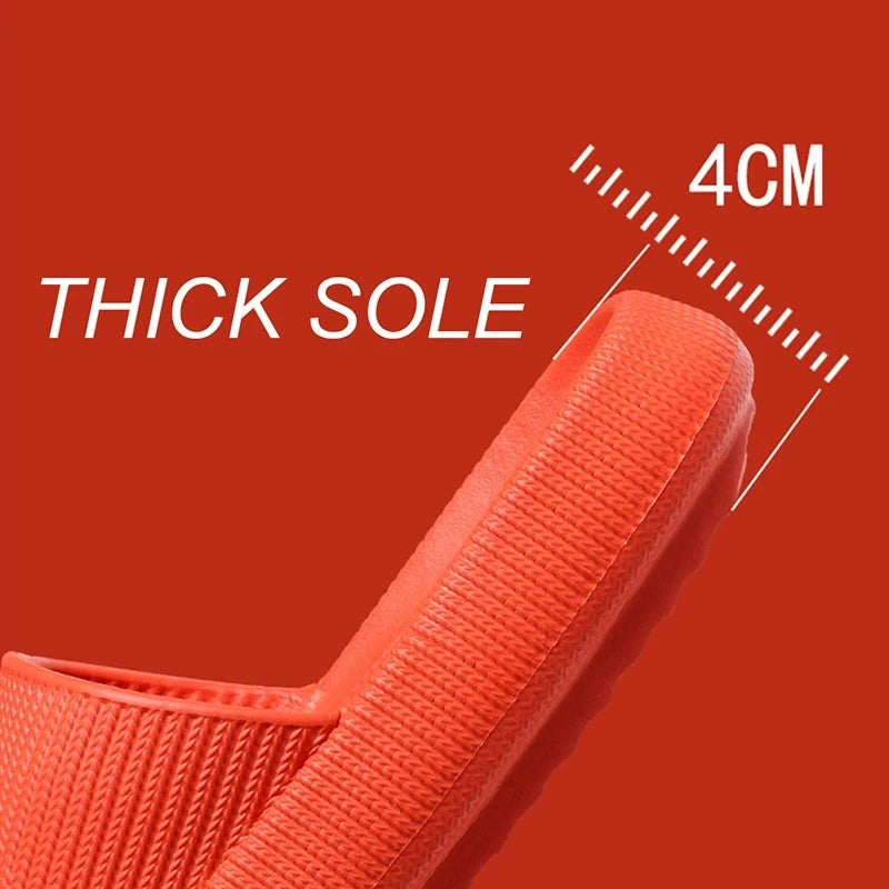 Thick Platform Home Slippers for Women Indoor Soft Sole Eva Pillow Slides Sandals Woman 2024 Summer Beach Non Slip Flip Flops