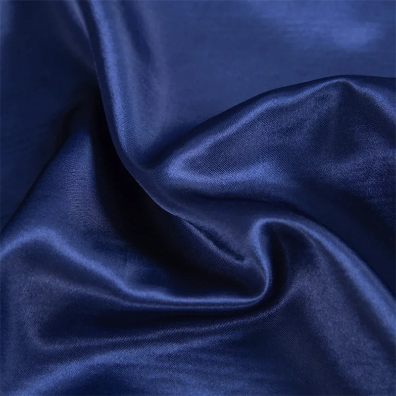 Luxury Flat Sheet Solid Color Satin Bed Sheet Soft Comfortable Bedsheet High-End Bedclothes Sheet