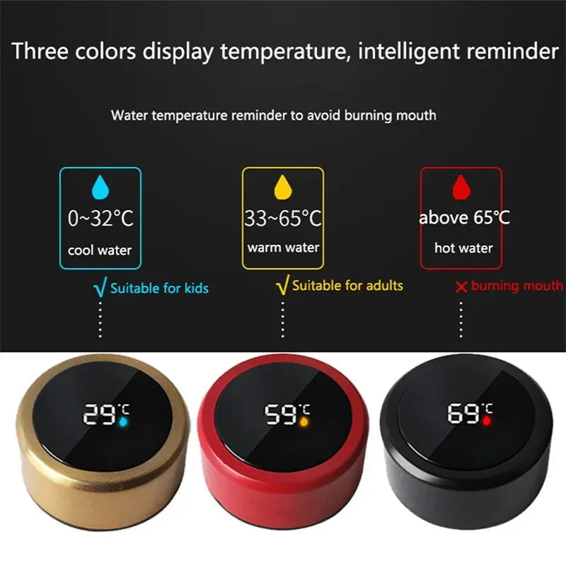 500ml Stainless Steel Thermos Flask - Intelligent Temperature Control, Hot & Cold, Travel & Gym