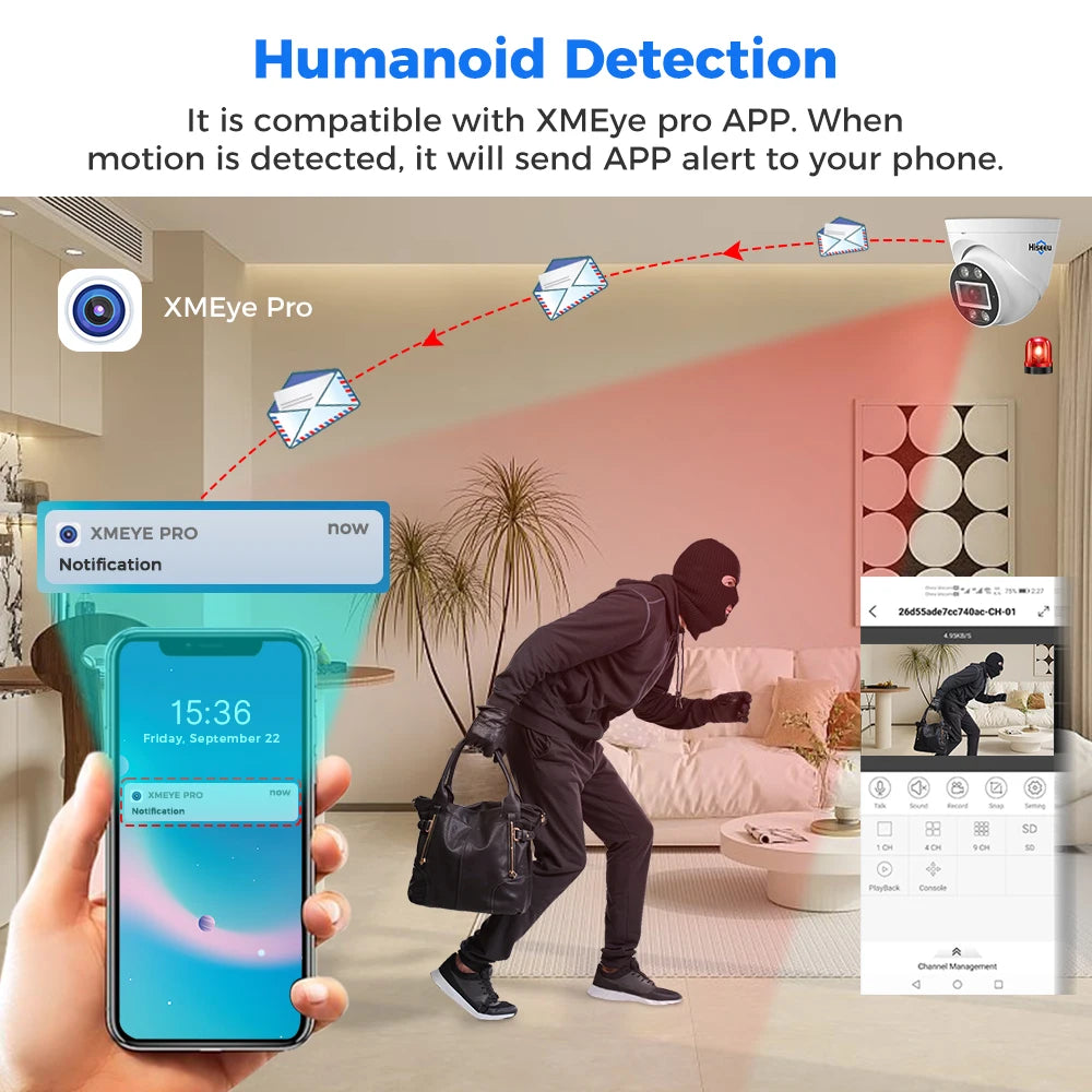 Hiseeu 4K PoE IP Security Camera: 5MP/8MP, ONVIF, Face Detection, Night Vision CCTV Dome