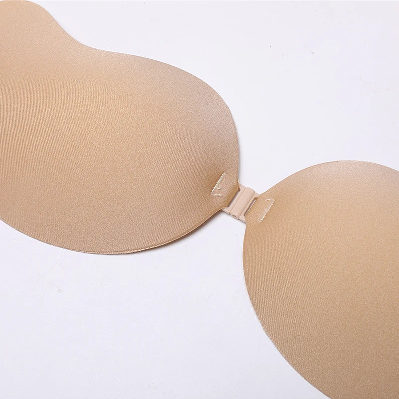 Invisible Push Up Bra Backless Strapless Bra Seamless Front Closure Underwear Self-Adhesive Bralette Women's Sticky Lingerie