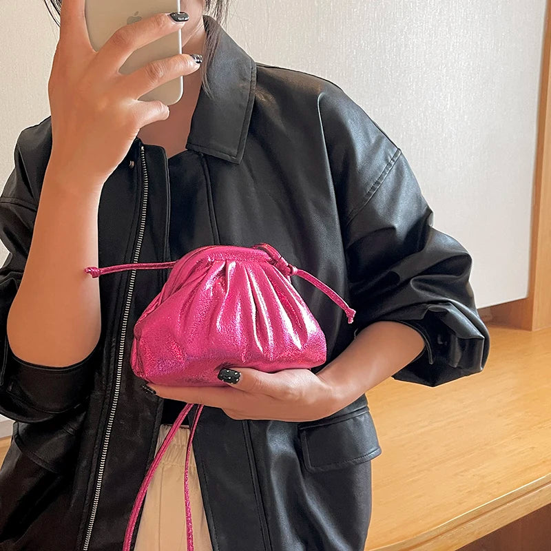 MOODS Bling Evening Purses For Women 2023 Luxury Designer Handbags Golden Laser Shoulder Cross Body Bags Dinner Party Clutch Bag