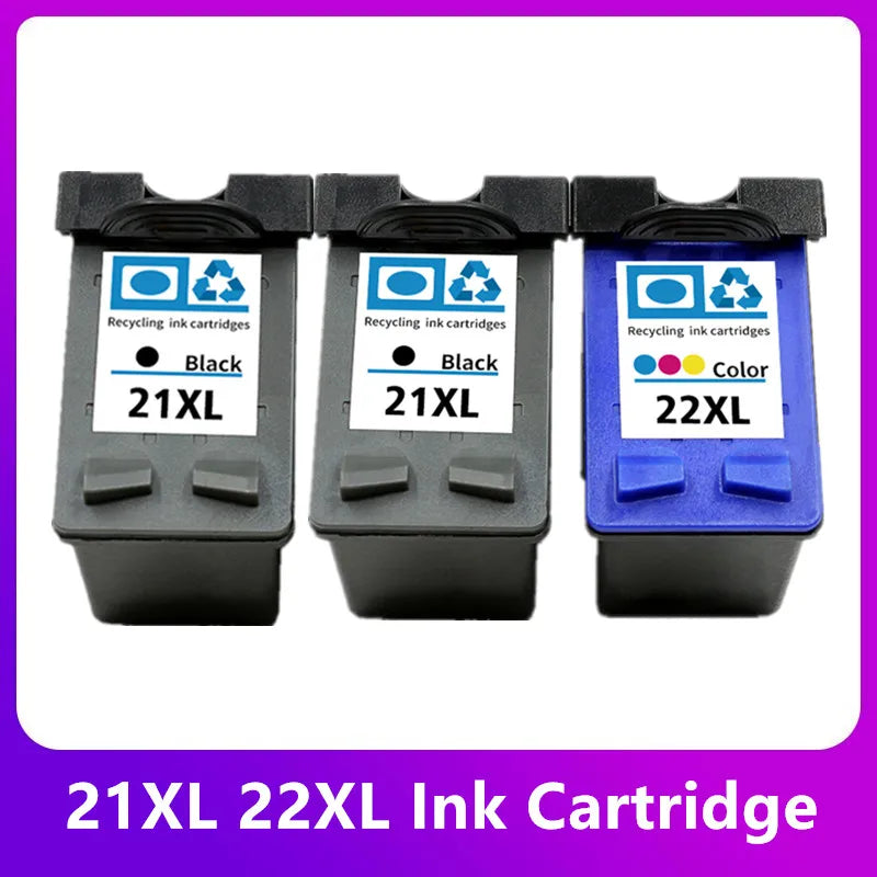 21 22 XL Ink Cartridge Replacement Compatible with HP 21 22 21XL 22XL - Black & Tri-Color | tonyfinger store