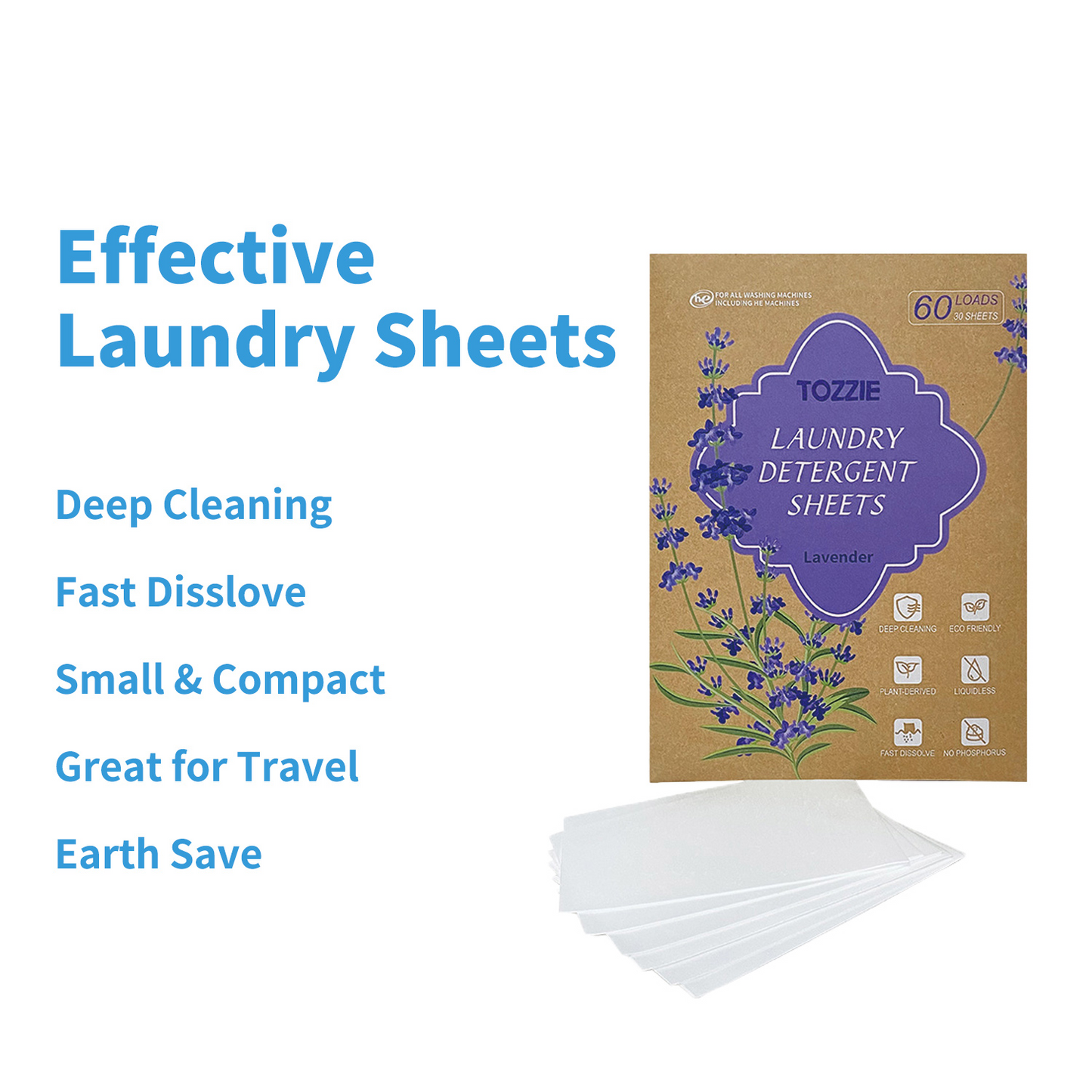Tozzie Laundry Detergent Sheets
