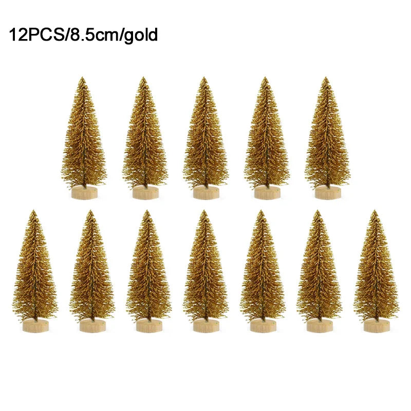 12 Mini Pine Christmas Trees | DIY Home Table Decor | Xmas Ornaments | Perfect Kids Gift | tonyfinger store