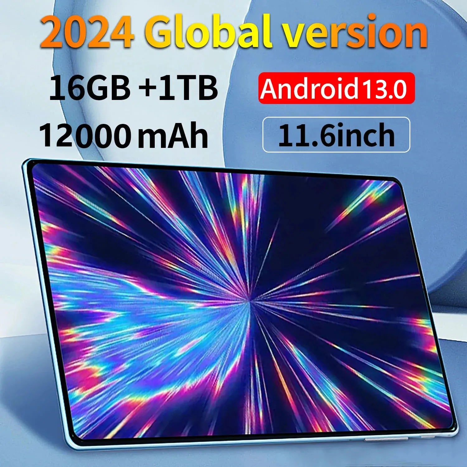 2024 Tablet Android 13.0, 11.6 Inch, 16GB RAM, 1TB ROM, 10 Core, 16MP/32MP Cameras, 12000mAh Battery | tonyfinger store