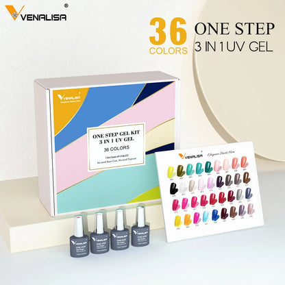 7.5ml VENALISA Gel Nail Polish Set VIP4 Hema Free NailManicure Soak off Base Nowipe Topcoat UV LED Nail Gel Varnish Kit