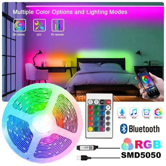 10m RGB LED Strip Light - USB