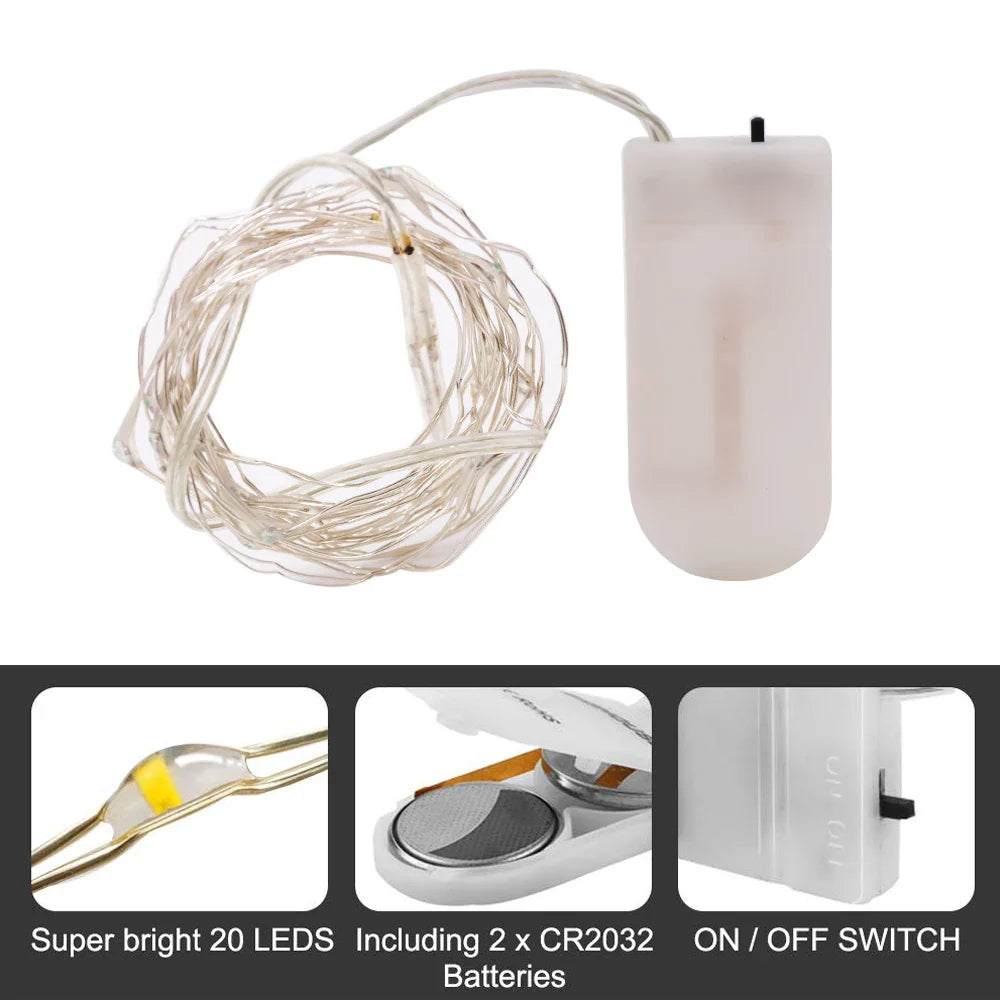 20 40led copper fairy lights - battery operated led string