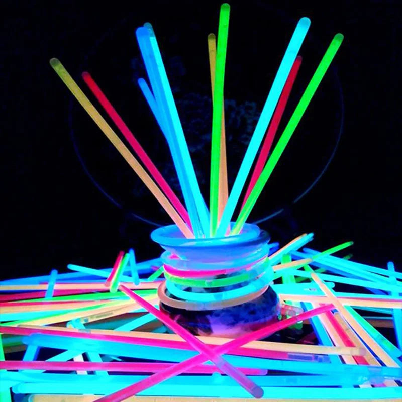 Party Fluorescence Light Glow Sticks Bracelets Necklaces Neon For Wedding Party Glow Sticks Bright Colorful Glow Stick