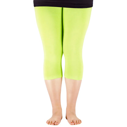 Plus Size Women’s Cotton Modal Leggings | Casual Mid-Calf Stretch Pants for Spring & Summer - tonyfinger store