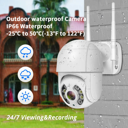 Hiseeu 4K 8MP PTZ WiFi Camera | 5X Zoom | Outdoor CCTV | Night Vision