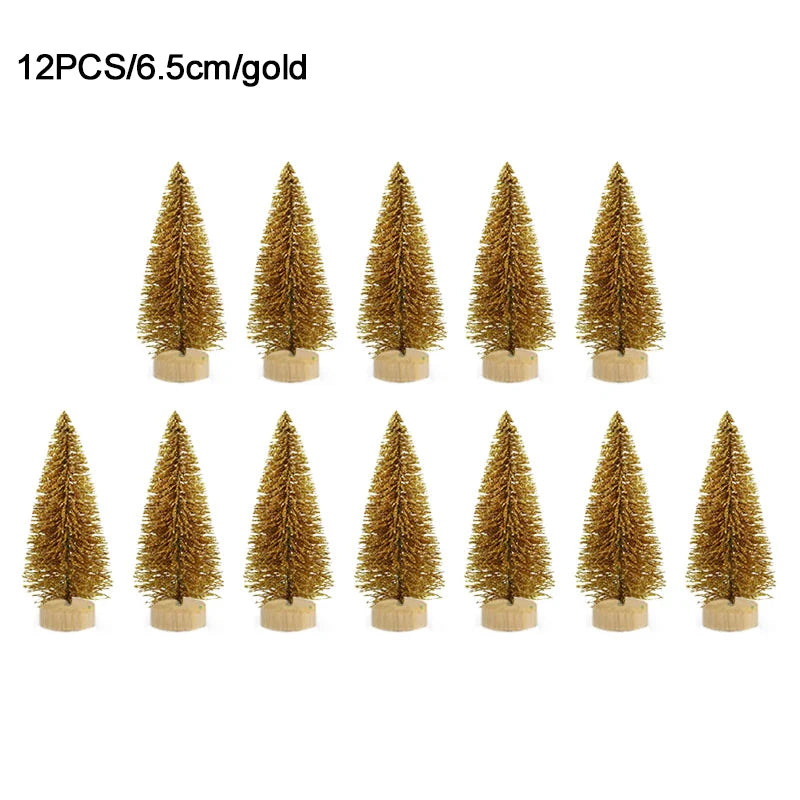 12 Mini Pine Christmas Trees | DIY Home Table Decor | Xmas Ornaments | Perfect Kids Gift | tonyfinger store