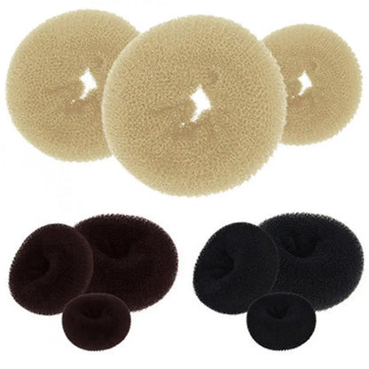 Elegant Hair Bun Donut Foam - 3 Colors, Easy Styling Tool for Women & Girls