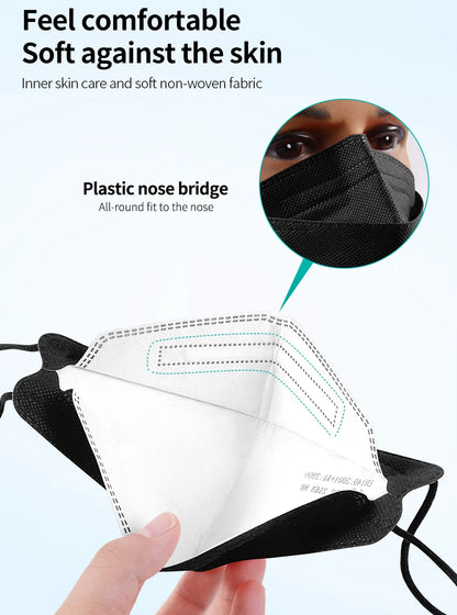 FFP2 CE Protective Anti-Dust Mask | 4-Layer KN95 Respirator