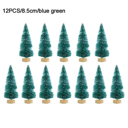 12 Mini Pine Christmas Trees | DIY Home Table Decor | Xmas Ornaments | Perfect Kids Gift | tonyfinger store