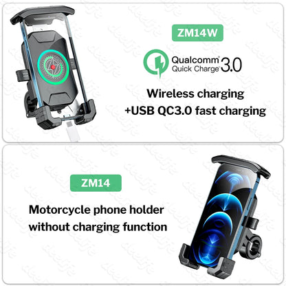 Deelife Motorcycle Phone Holder for Moto Support Telephone Mobile Stand Mount Wireless Chargers Motor Bike Cellphone Bracket