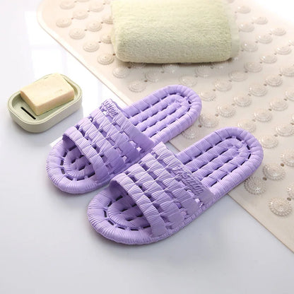 Unisex Non-Slip Indoor Bathroom Slippers | Soft Bottom Flat Sandals