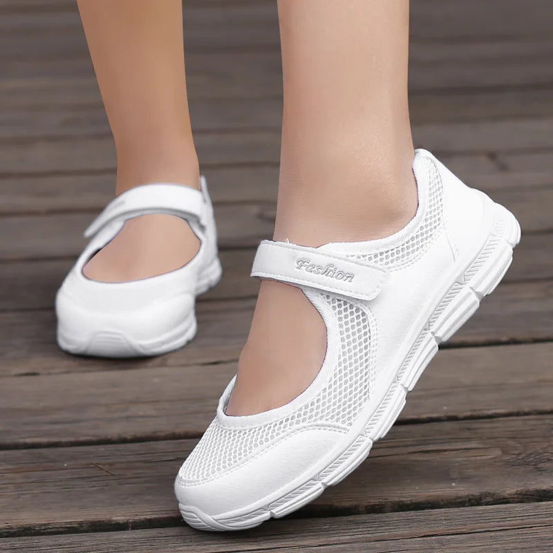 New Women Flats Spring Summer Ladies Mesh Flat Shoes Women Soft Breathable Sneakers Women Casual Shoes Zapatos De Mujer