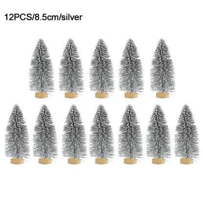 12 Mini Pine Christmas Trees | DIY Home Table Decor | Xmas Ornaments | Perfect Kids Gift | tonyfinger store