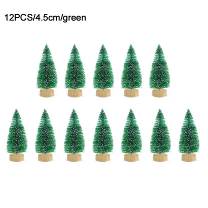 12 Mini Pine Christmas Trees | DIY Home Table Decor | Xmas Ornaments | Perfect Kids Gift | tonyfinger store