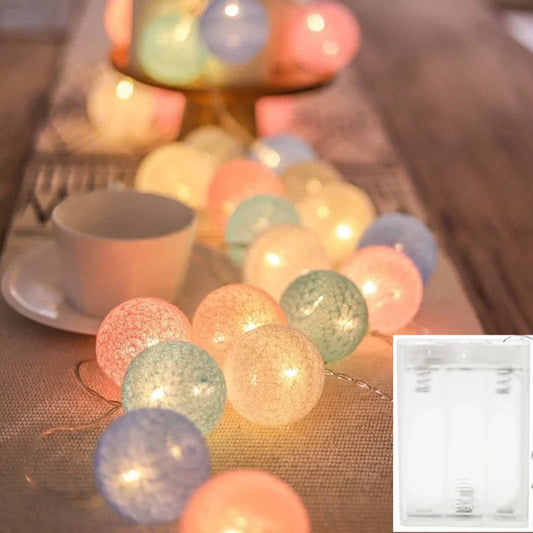 10/20/40 LED Cotton Ball Fairy Lights | USB & Battery Operated String Lights for Home & Party Decor - Perfect for Weddings, Birthdays, Holidays, and More | tonyfinger store