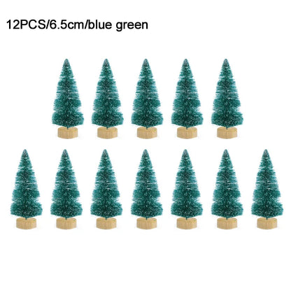 12 Mini Pine Christmas Trees | DIY Home Table Decor | Xmas Ornaments | Perfect Kids Gift | tonyfinger store