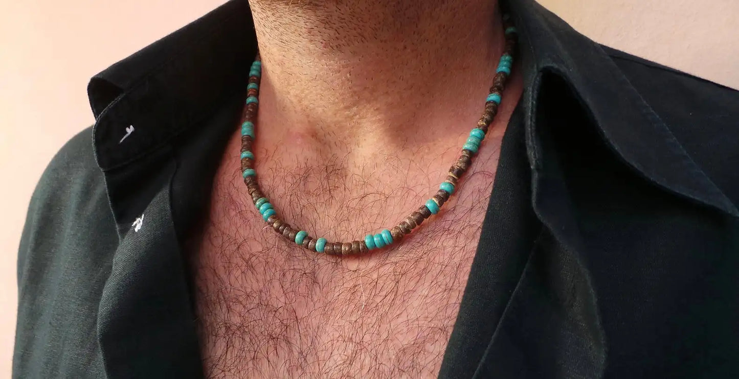 Mens Beaded necklace Necklace African Necklace Surfer necklace Mens necklace