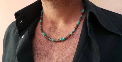 Mens Beaded necklace Necklace African Necklace Surfer necklace Mens necklace