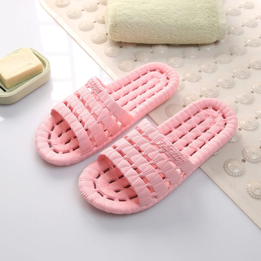 Unisex Non-Slip Indoor Bathroom Slippers | Soft Bottom Flat Sandals