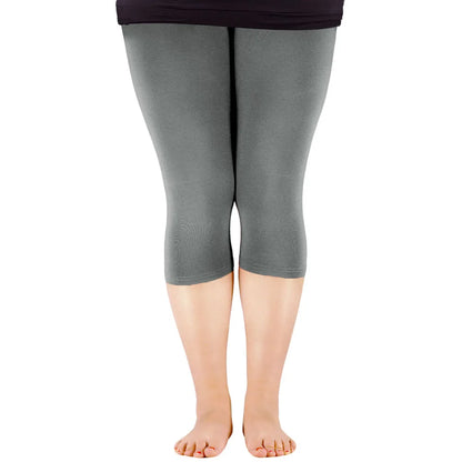 Plus Size Women’s Cotton Modal Leggings | Casual Mid-Calf Stretch Pants for Spring & Summer - tonyfinger store