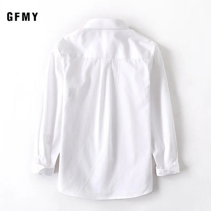 Hot Sale Children Boys Shirts Spring 2021 Fashion Solid color Kids baby Shirts children Clothing Shirt white Long sleeve 3-12Yrs