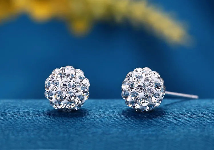 Lose money promotion wholesale 925 sterling silver silver zircon crystal ladies`wedding earrings