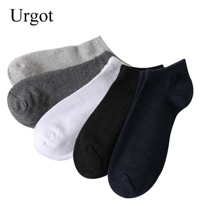 Urgot 10 Pcs=5 Pairs Men's Cotton Socks Large Big Plus Size 45,46,49,50 Business Ankle Socks Classic Sox Meias Calcetines Hombre