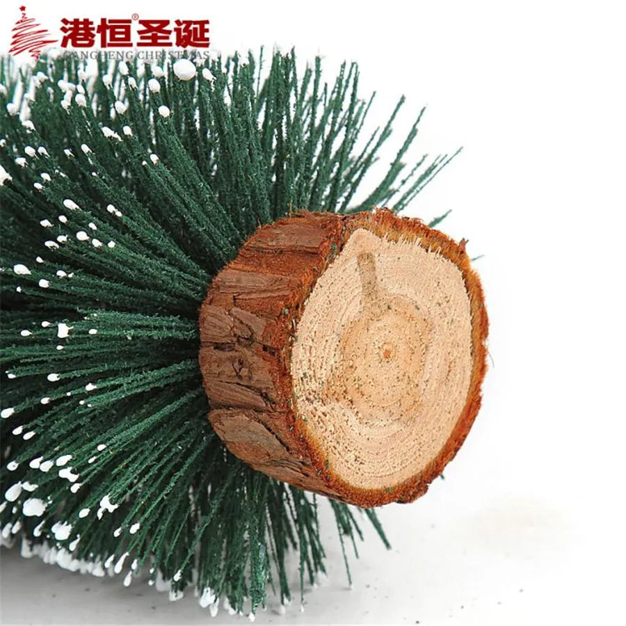 Mini Christmas Tree Decoration for Home Pine Needles Sticky Snow Mini Bonsai Tree Ornaments Christmas Gift Freeshipping