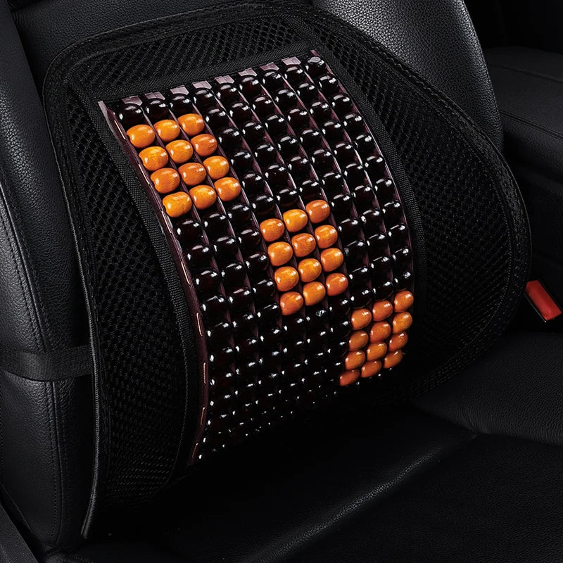 Universal Woodwork Car Back Support Chair Massage Lumbar Support Waist Cushion Mesh Ventilate Cushion Pad For Car Office Home