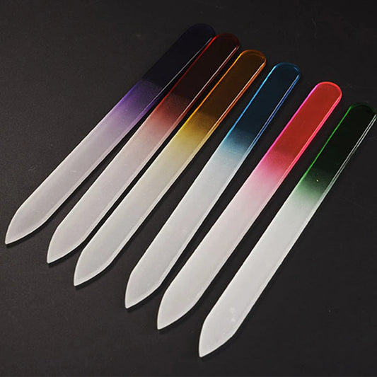 6PCS Crystal Glass Nail Files - Professional Manicure Tools