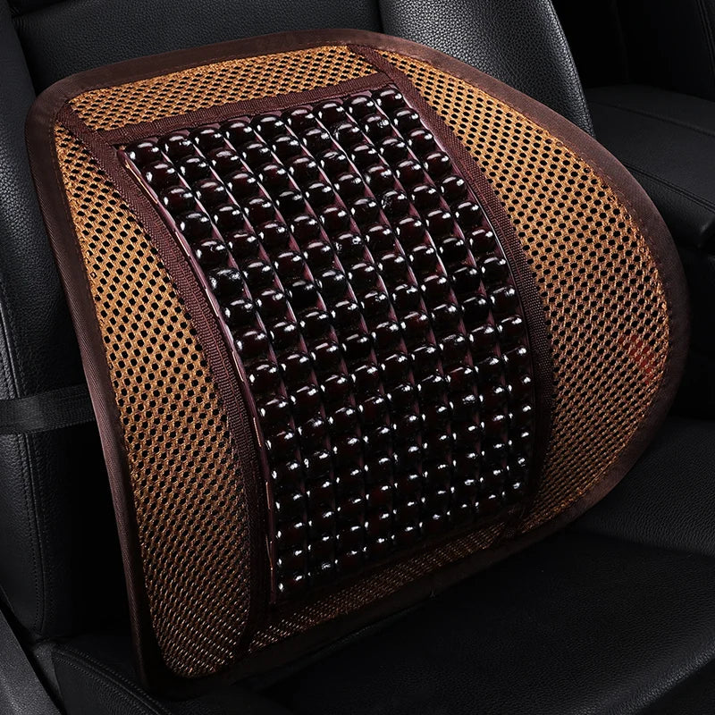 Universal Woodwork Car Back Support Chair Massage Lumbar Support Waist Cushion Mesh Ventilate Cushion Pad For Car Office Home