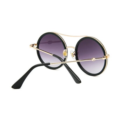 Luxury Round Two Tone Sunglasses For Ladies Sexy Classy Fashion Sun Glasses Stylish Designer Brand Eyewear