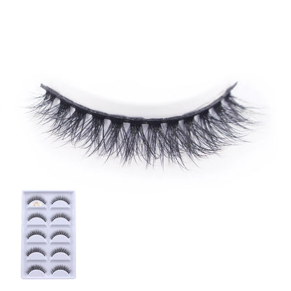 NEW 5 pairs Handmade 3d mink lashes short False Eyelashes Cross Messy Dense Natural Eye Lashes Stage Makeup False Eyelashes