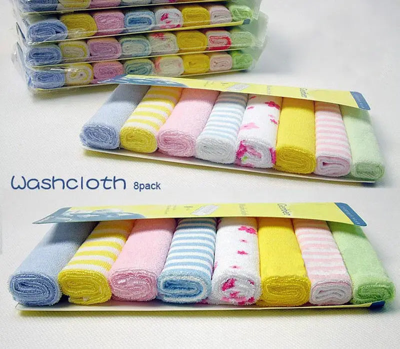 8pcs Soft Baby Washcloths & Towels for Newborns & Toddlers - 2017 Edition