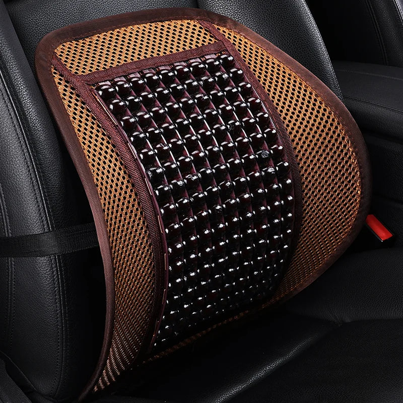 Universal Woodwork Car Back Support Chair Massage Lumbar Support Waist Cushion Mesh Ventilate Cushion Pad For Car Office Home